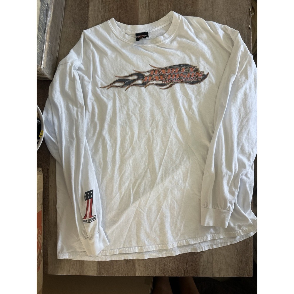 Harley-Davidson Sarasota Florida Long Sleeve Graphic Shirt Men's 2XL White